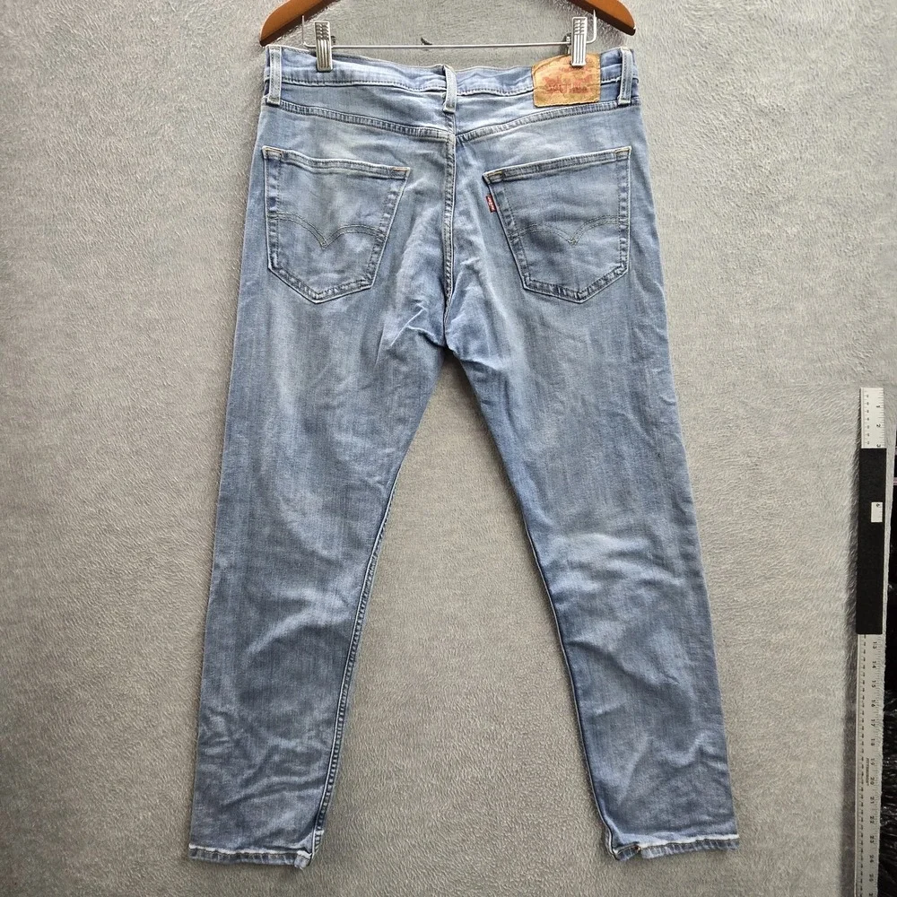 Levi's 502 Men Jeans 33X32 Light Blue Denim Taper Fit 27